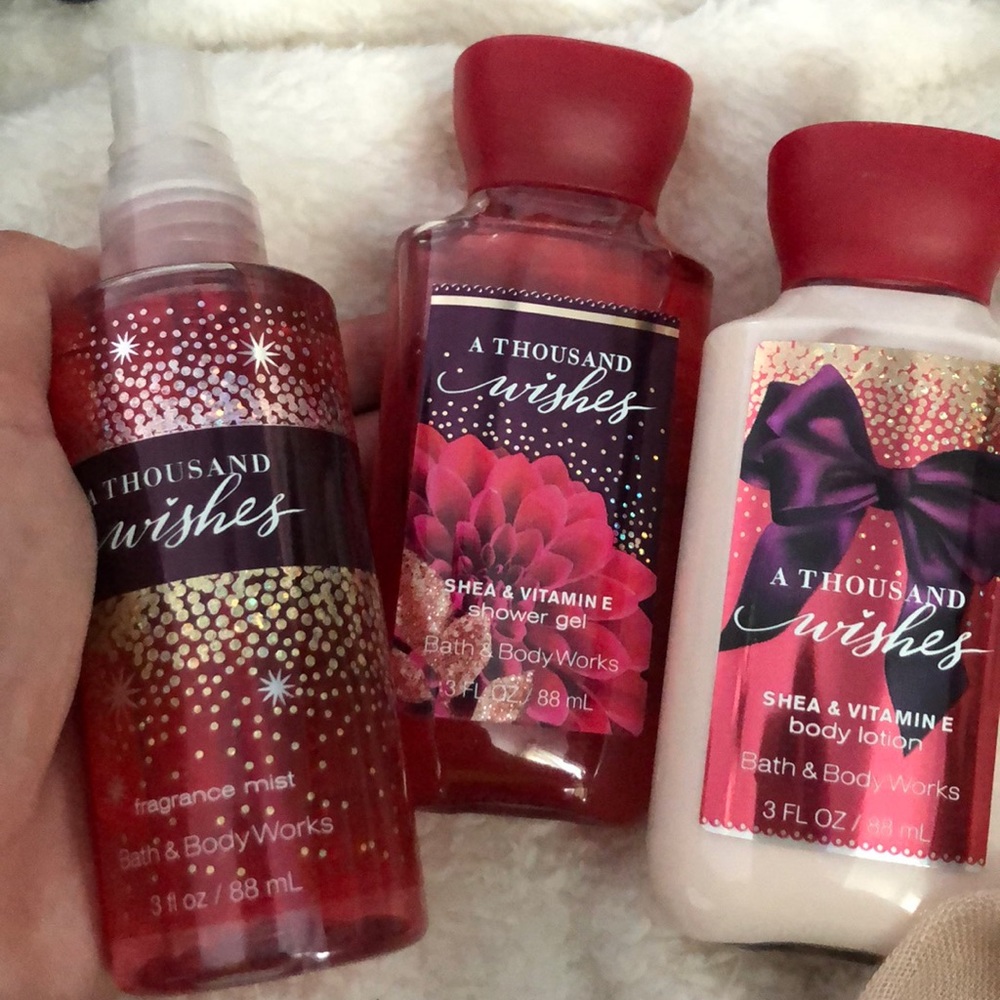 Mini a thousand wishes bath & body works set